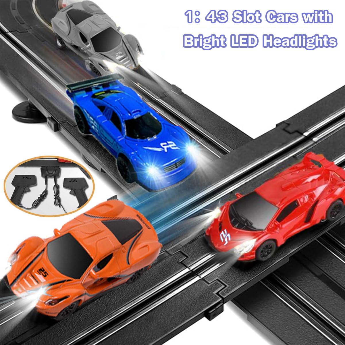 Amazon | スロットカー RCレーストラックセット 子供と大人向け