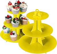 Vista 11 de Soporte para Cupcakes de 3 Niveles, Soporte para Pastel, Torre de Soporte para Cupcakes DIY Escalonada para Exhibiciones de Mesa de Postres