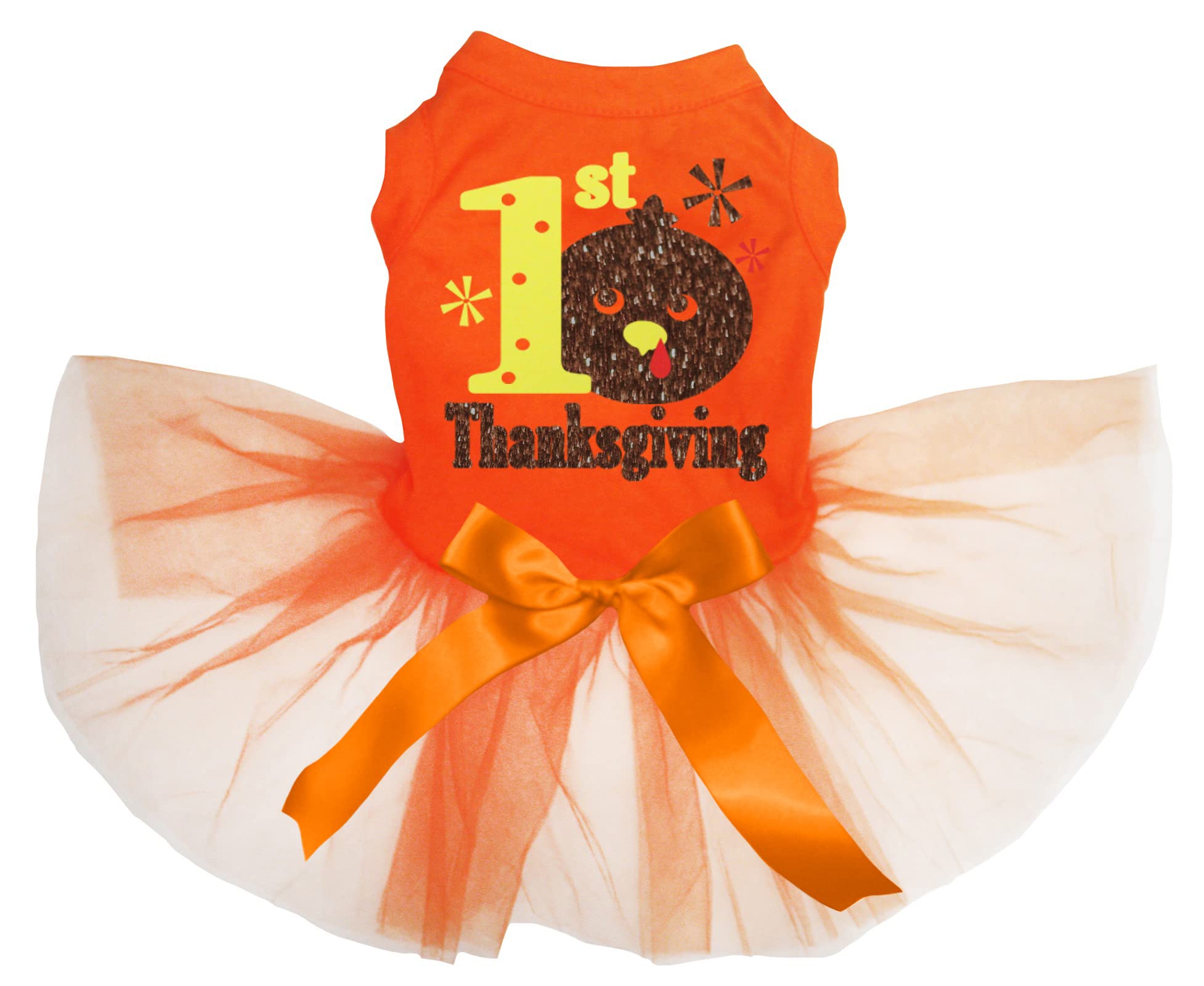Robe chiot Thanksgiving orange XXL - Fini les vêtements trop serrés
