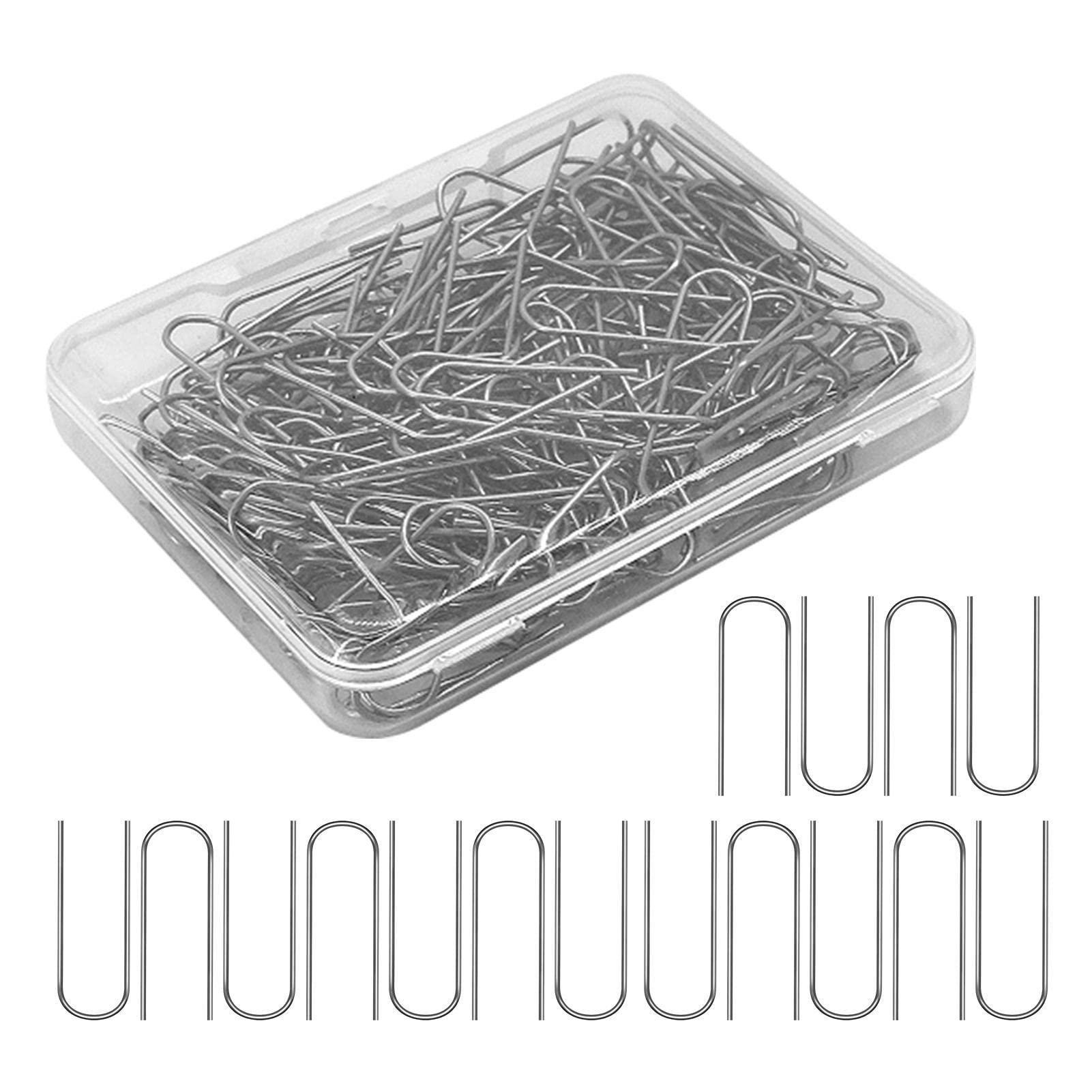 Steadybombb U Shaped Nichrome High Fire Wire, U Hanger Hooks, High Temperature Resistant - Nichrome Wire Jump Rings for Fusing in Glass, Pendant, Ceramic Ornaments