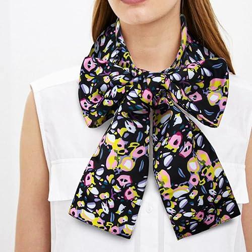 Vista 4 de LINKOM The Hatter - Pajarita para mujer, bufanda estampada con corbatín Alicia, accesorios para fiesta de Halloween, cosplay, Mezcla