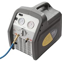 Refrigerant Recovery Machine, 110V 3/4HP Single Cylinder Portable Refrigerant Recovery Machine, Oil-less Compressor for Vapor Liquid Refrigerant