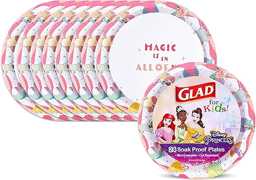 Miniatura 2 de Disney Princess Party Supplies Set - 24 Person Disney Birthday Party Bundle with Disposable Princess Plates, Bowls, and Cups Plus Loot Bags  Disney