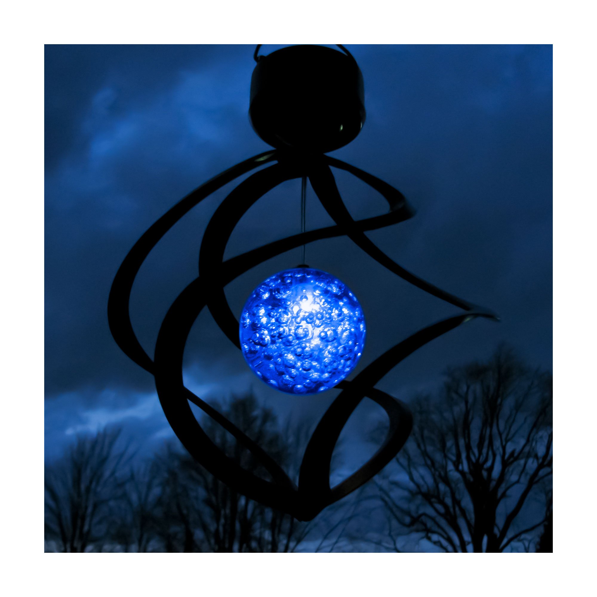 Trademark Home 82-SL138 Mosaic Color LED Solar Powered Wind Spinner Light