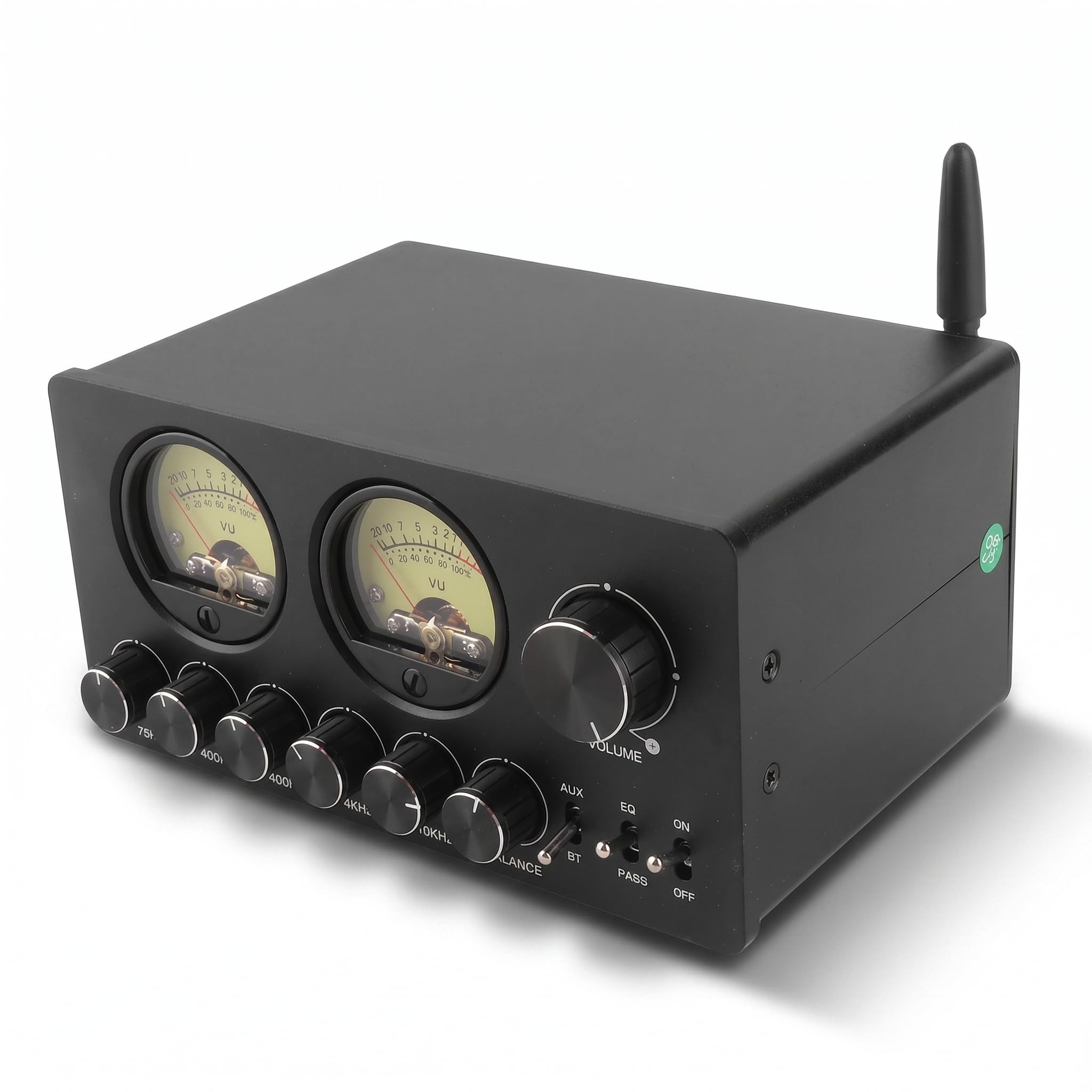 Ecualizador de 5 Bandas Bluetooth EQ Preamplificador de Sonido Ecualizador Digital con Medidores de VU Grandes Duales para Estéreo Doméstico, Altavoces de Computadora