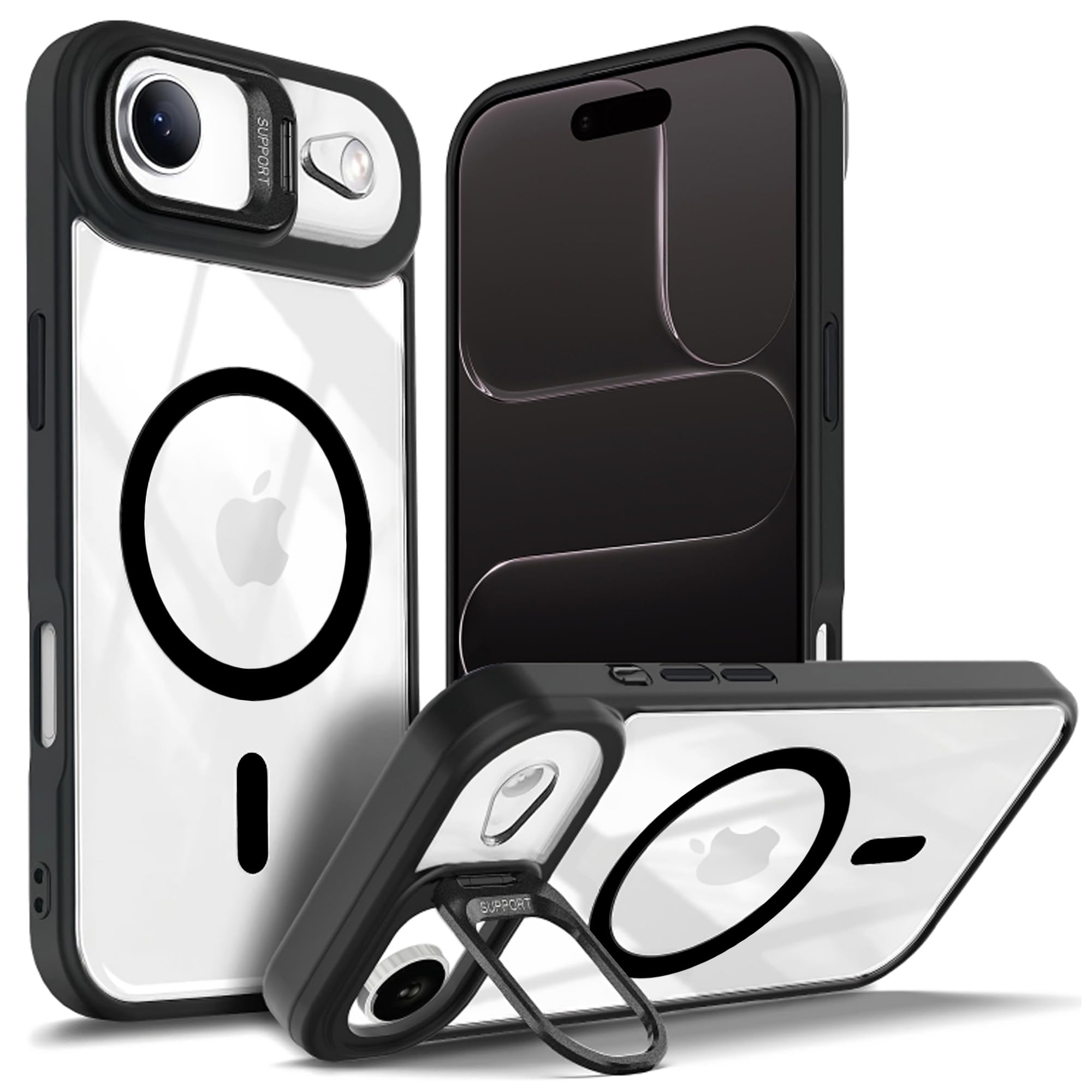 Elzzi Kickstand Case for iPhone 18 Pro Max/iPhone 17 Pro Max Case MagSafe Compatible, Builtin Adjustable Camera Stand, Translucent Matte AntiFingerprint Heavy Duty Shockproof Cover, Cosmic Orange — Amazon image 31