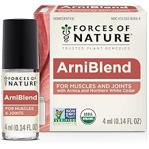 Forces of Nature ArniBlend Organic Comfort Roll-On, Plant-Based Topical Oil for Everyday Massage, Gentle for Daily Use, Non-GMO, 0.14 Fl Oz