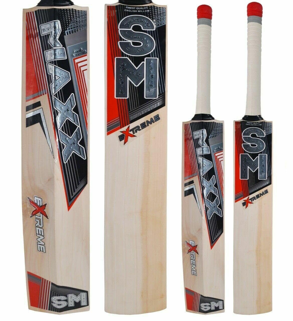 Maxx Grade A English Willow Cricket Bat Nurtured in UK 5/9 Grain READY TO PLAY (Grade A English Willow, 2.10 LB)