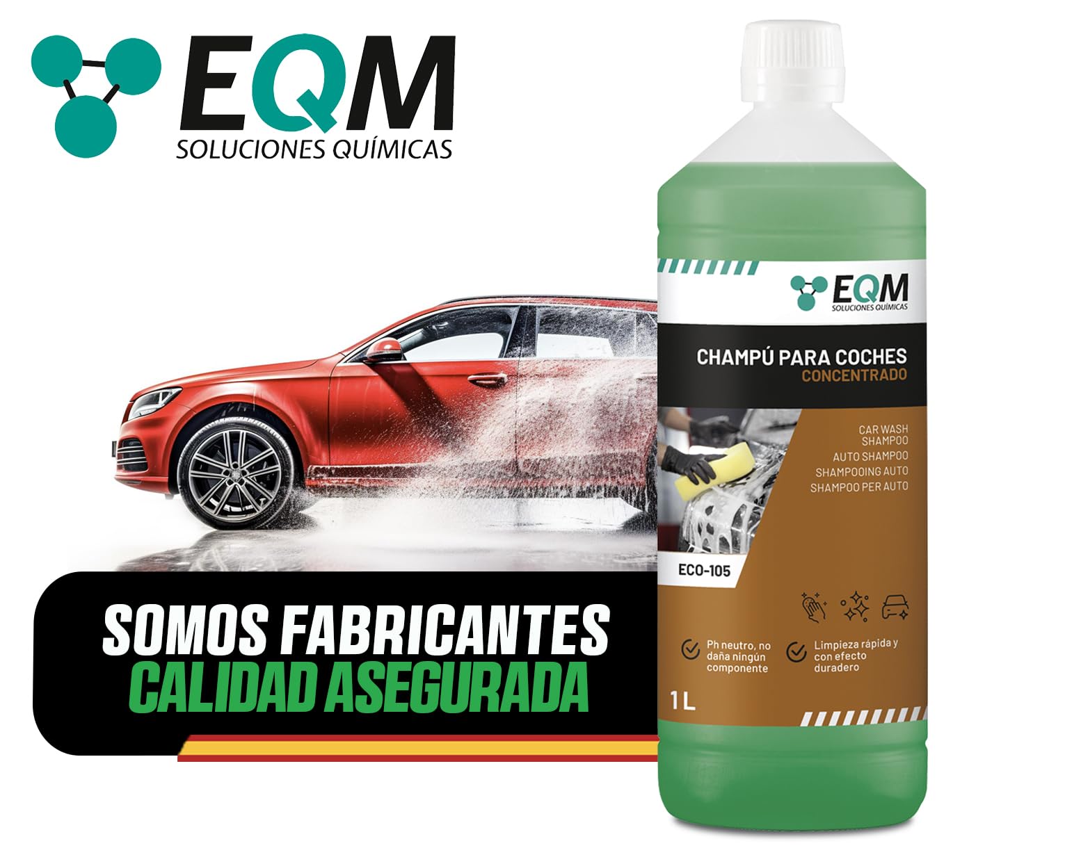 Champú Concentrado para Coche ECO-105 1L pH Neutro