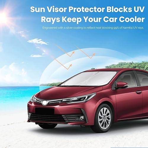 Miniatura 7 de Parasol para parabrisas de automóvil de ajuste personalizado para Defender 2019, protector de visera solar de tela 210T, persianas plegables que
