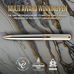 Scriveiner Stylo à bille Chrome argent - Magnifique stylo de luxe, véritable plaqué or, Schmidt Black Recharge, Meilleur ensemble de cadeau stylo à bille pour les hommes & Femmes, Bureau Exécutif Professionnel, Stylos Designer Nice