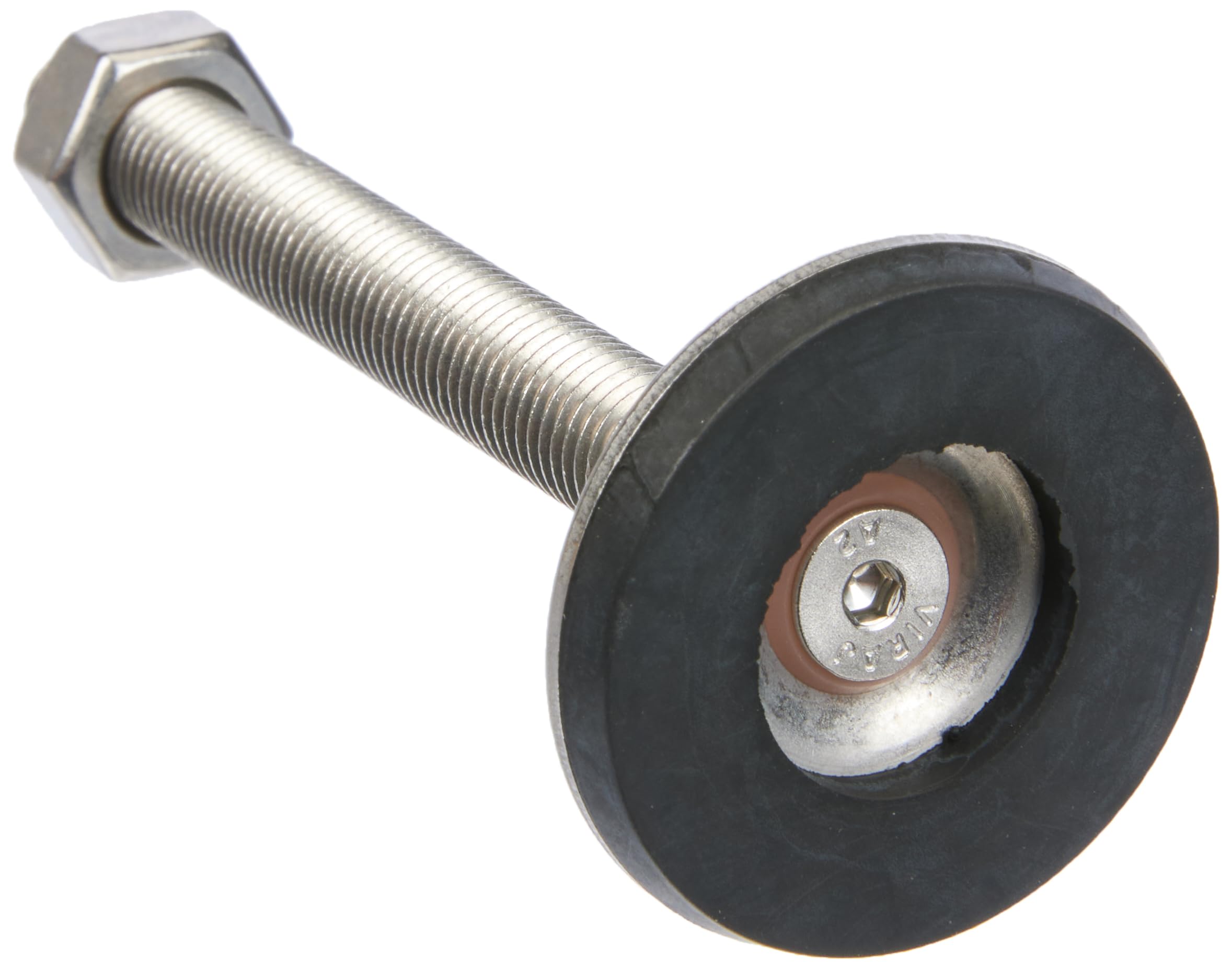 Ganter Normelemente GN 41 40 M8 50 D3 SK 41 40 M8 50 D3 SK roestvrij stalen stelvoeten | rubber gevulkaniseerd, zilver, schroefdraad d2: M8X50