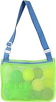 Vista 2 de UTTPLL Bolsa de playa de malla colorida ajustable para niños, bolsa de red de secado rápido para conchas marinas que recolecta arena juguete