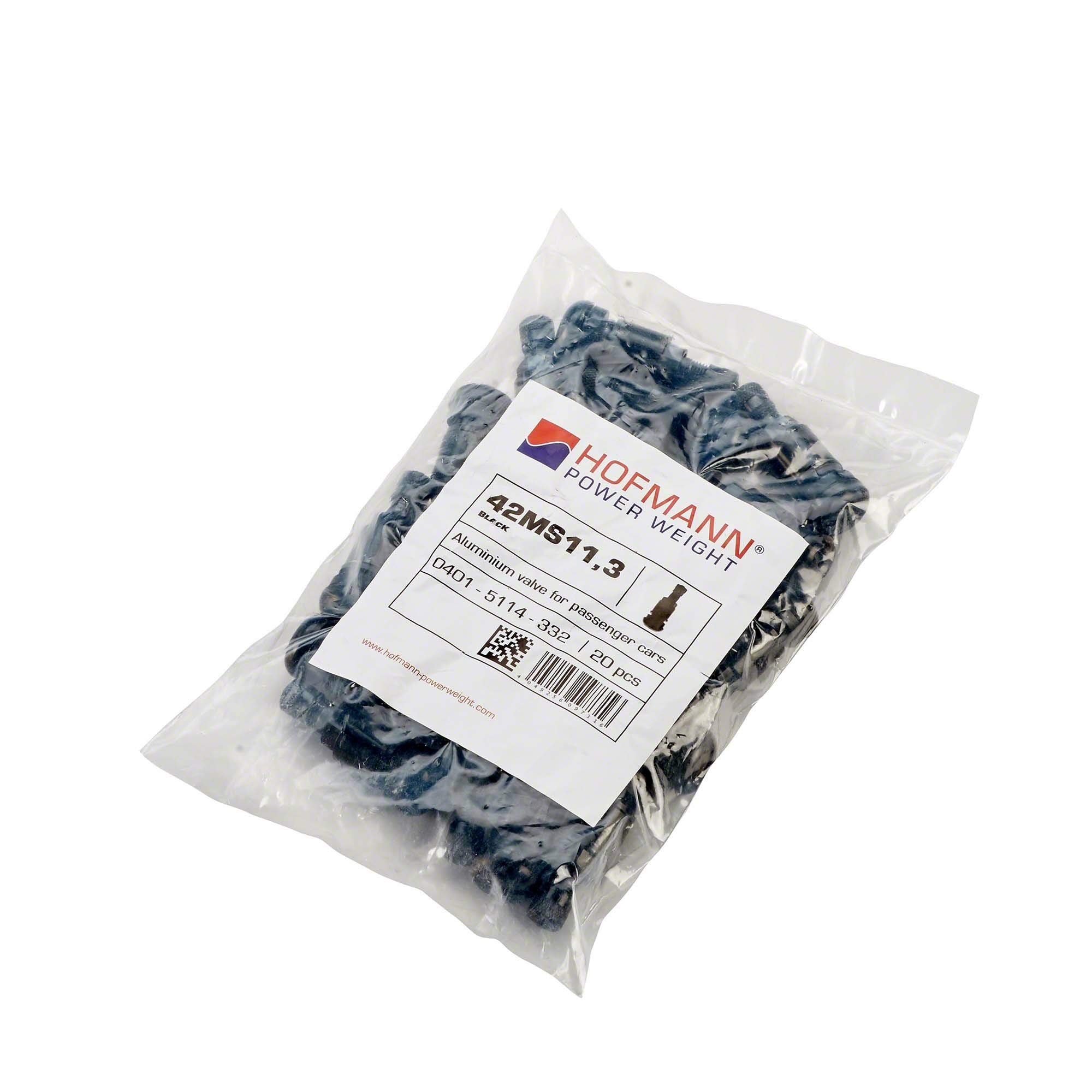Hofmann Power Weight 20x Reifenventil Metallventil Aluminium 42MS11,3 | Felgenventil Metallventil Auto | Reifenventil Metall Aluventil