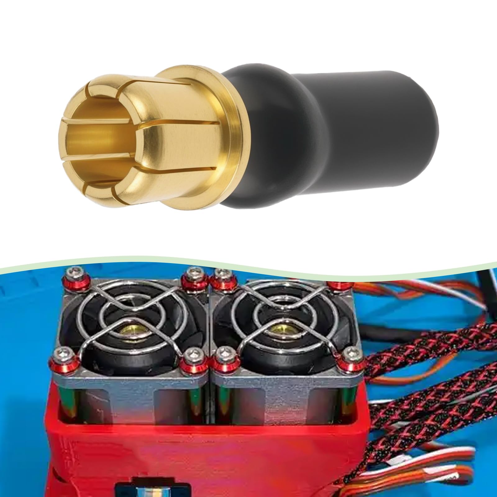The Lord of the Tools 3PCS RC Remote Control Car Connector Adapter 6.5mm Female 8mm Male Bullet 29mm Compatible with Castle XLX2 ESC 6.5MM Motor - Image 3