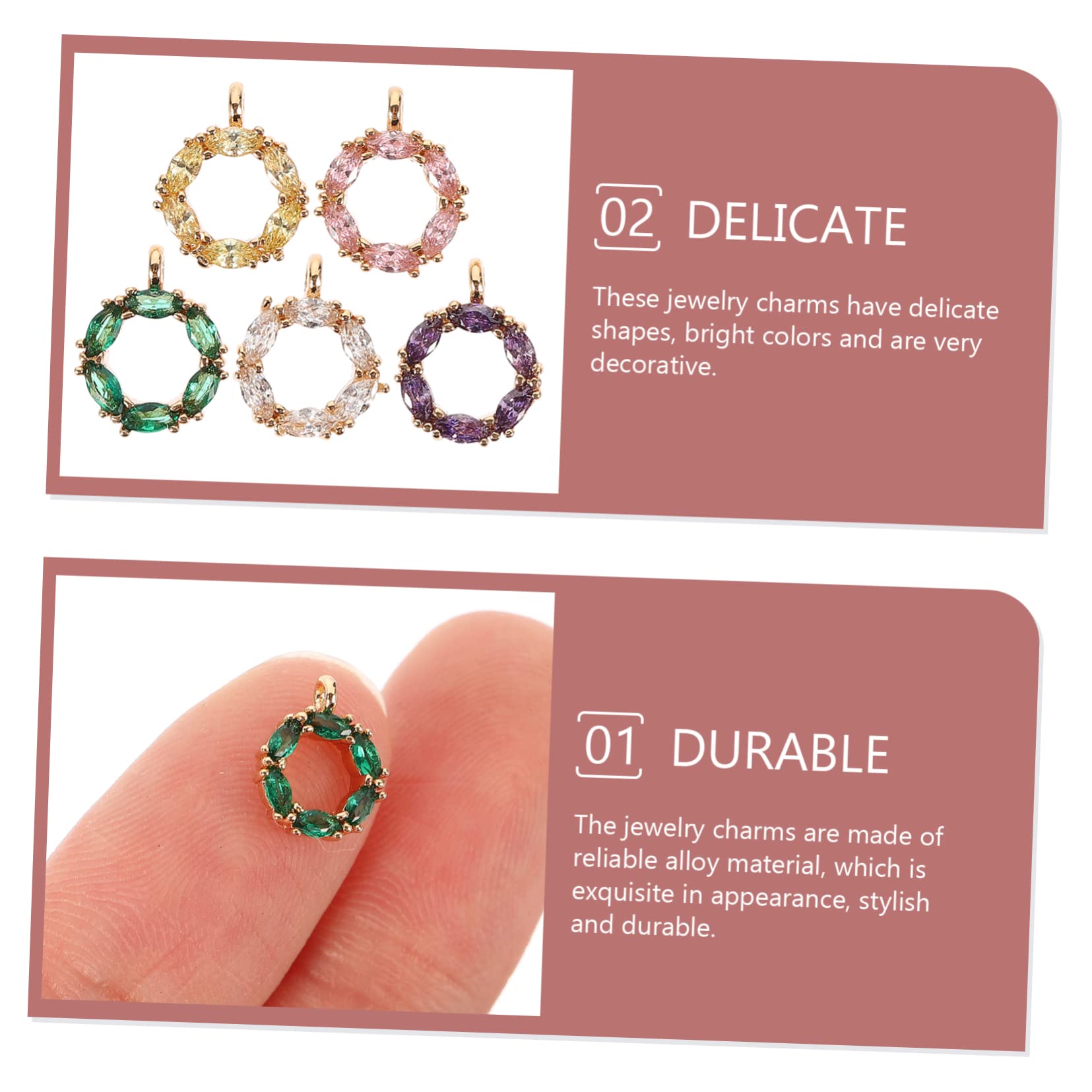 STOBOK 30pezzi Ciondoli Gioielli Fai Da Te Con Strass Per Orecchini Collane e Bracciali Decorazioni Eleganti e Pratiche Per Creazioni Personalizzate