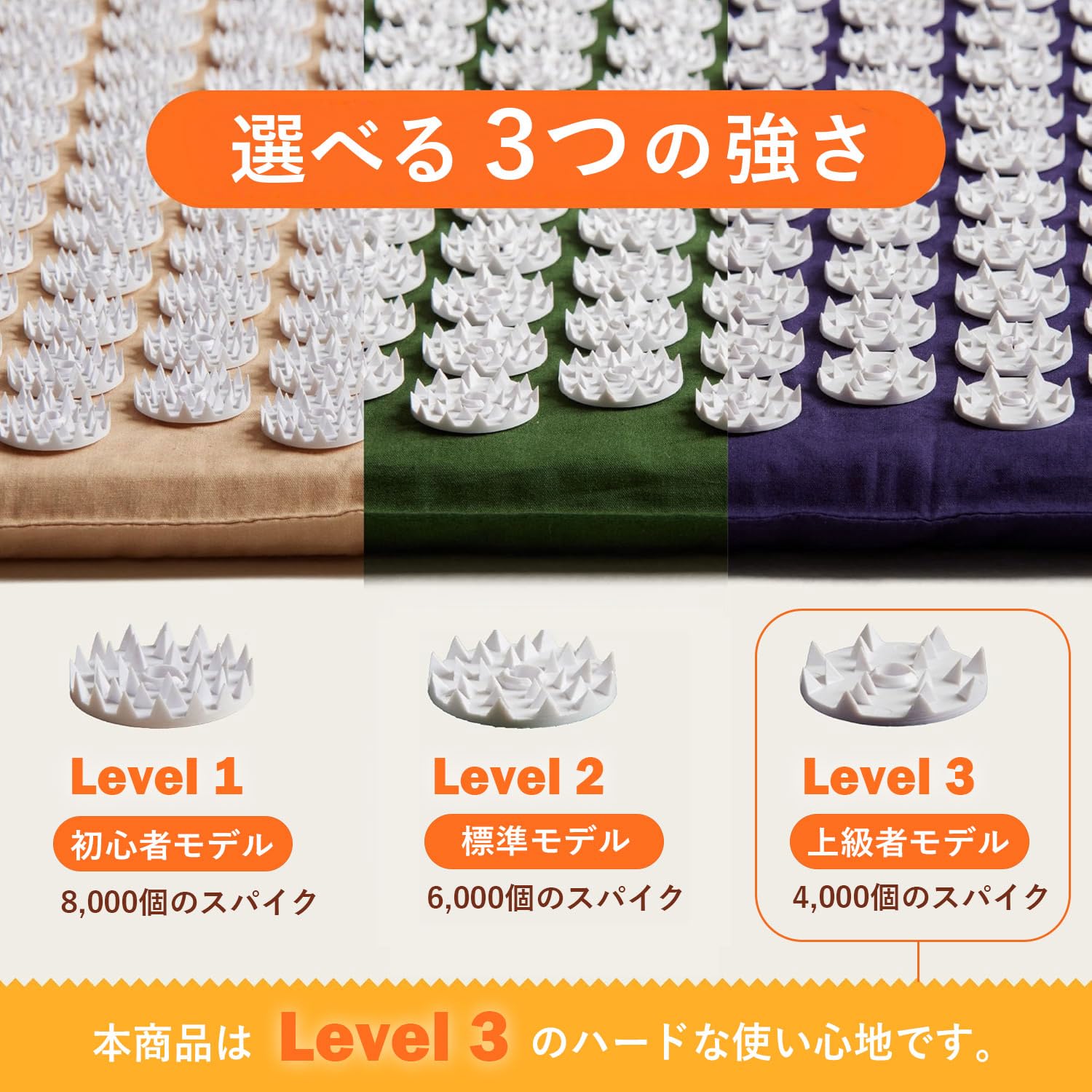 Amazon.co.jp: 【正規品】シャクティ 指圧マット レバル③ 紫、長めの