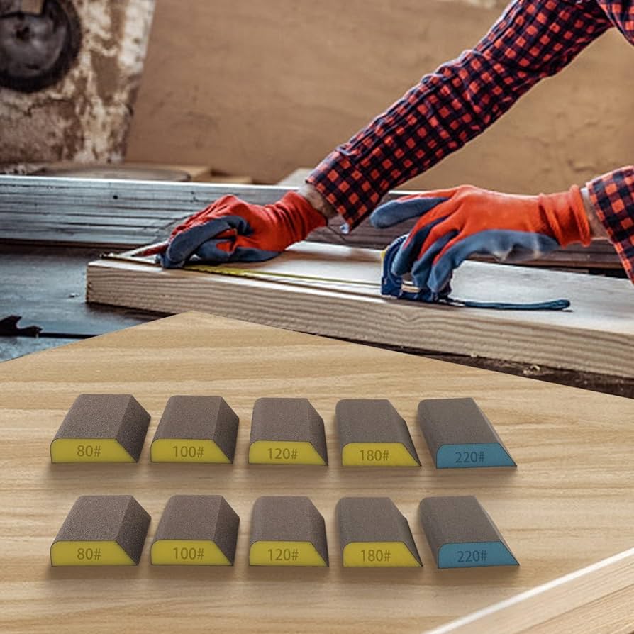 Set 27 Spugne Abrasive Grana 180-3000 - Per Levigare Legno, Metallo E Cartongesso, Riutilizzabili E Lavabili