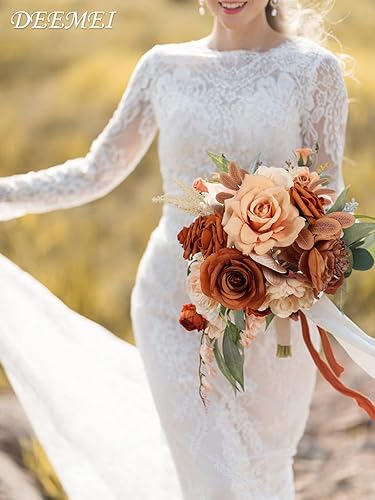 Miniatura 9 de DEEMEI Flores artificiales, mezcla de seda, peonía, margarita, hortensias, flores falsas para ramos de boda, combinados, centros de mesa, arreglos