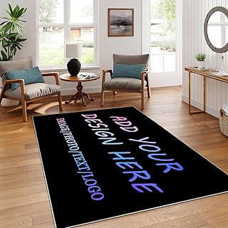 Custom Rug with Logo Photo Text Custom Rugs for Bedroom Customized Floor...