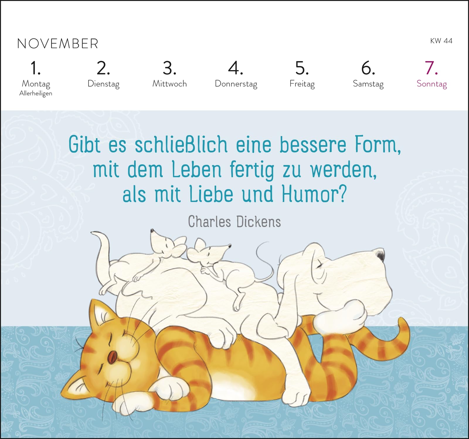 Postkartenkalender 2027: Om-Katze: In der Ruhe liegt die Kraft: Wochenkalender zum Aufstellen, Tischkalender mit Spiralbindung und 53 Postkarten zum Heraustrennen