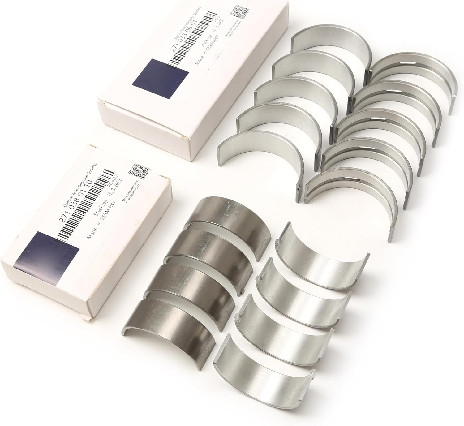 2710380110 2710330601 Engine Connecting Rod & Crankshaft Bearings Set Oversized +0.5MM Replacement for Benz C180 C200 CGI E260 CGI SLK250