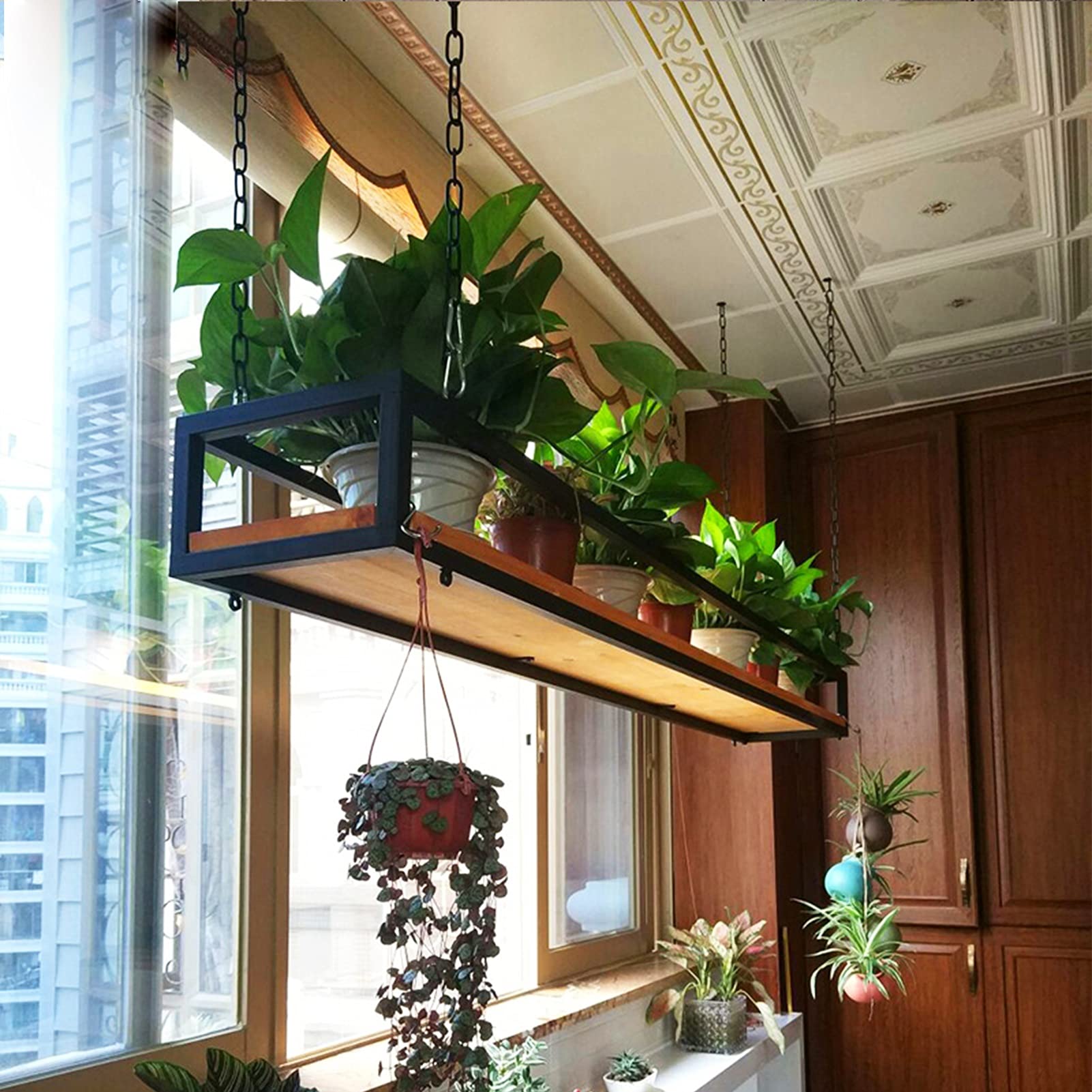 Support de pot de fleurs à suspendre pour optimiser l'espace et suspendre les plantes