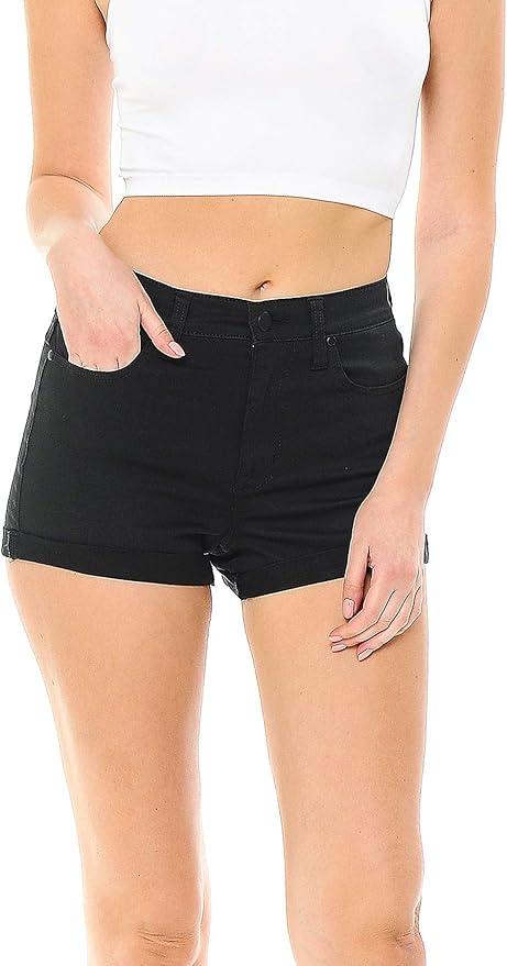Juniors Casual Cuffed Design Shorts