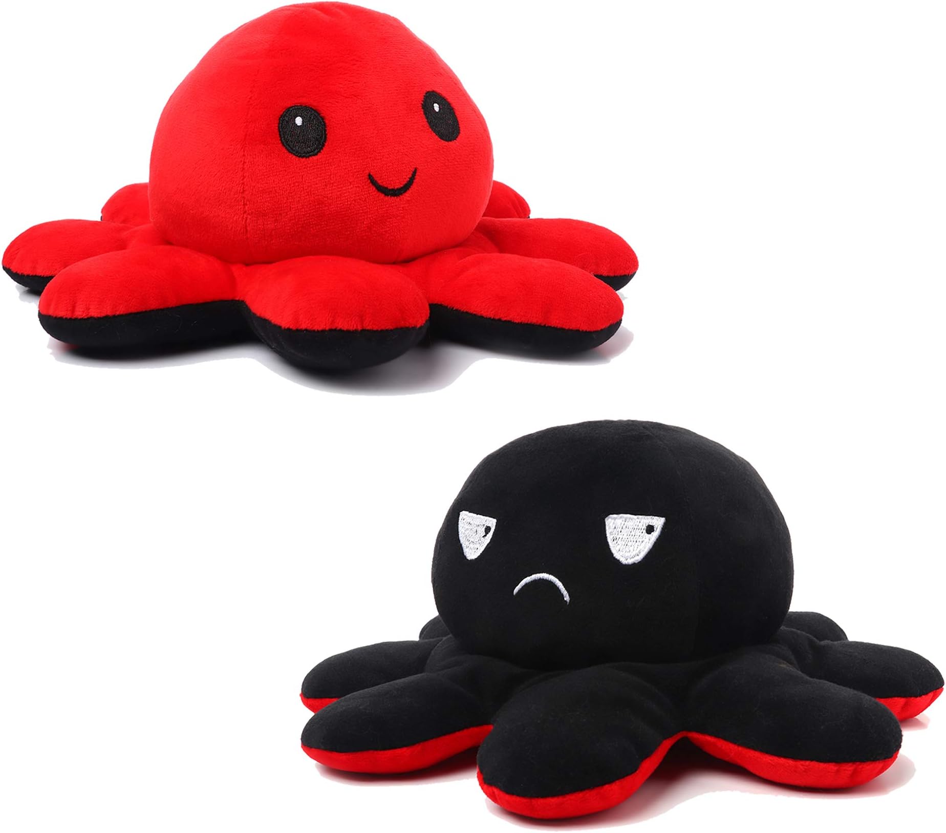 Webby Plush Red and Black Octopus Soft Toy for Kids - 20CM