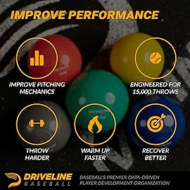 Driveline Baseball PlyoCare Balls - Weighted Pitching Training Balls + Free 16-Week Program