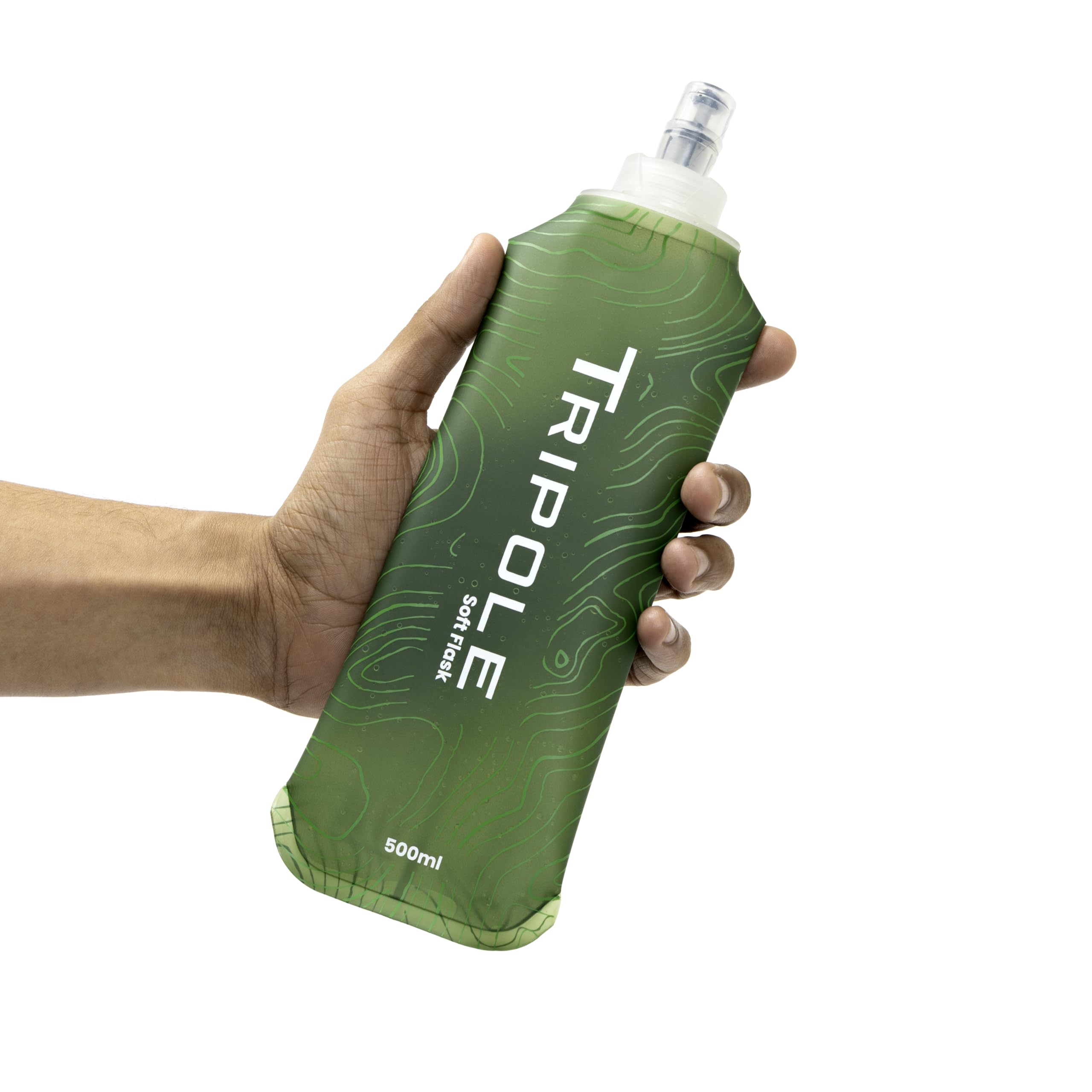 Tripole Hydration & Water Soft Flask for Running and Cycling | 500 mL (Green)-image-46