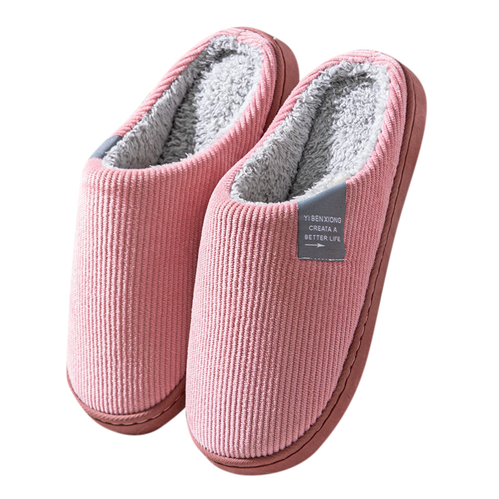 Chaussons D'hiver Homme Femme - Pantoufles En Mousse Mémoire Antidérapantes