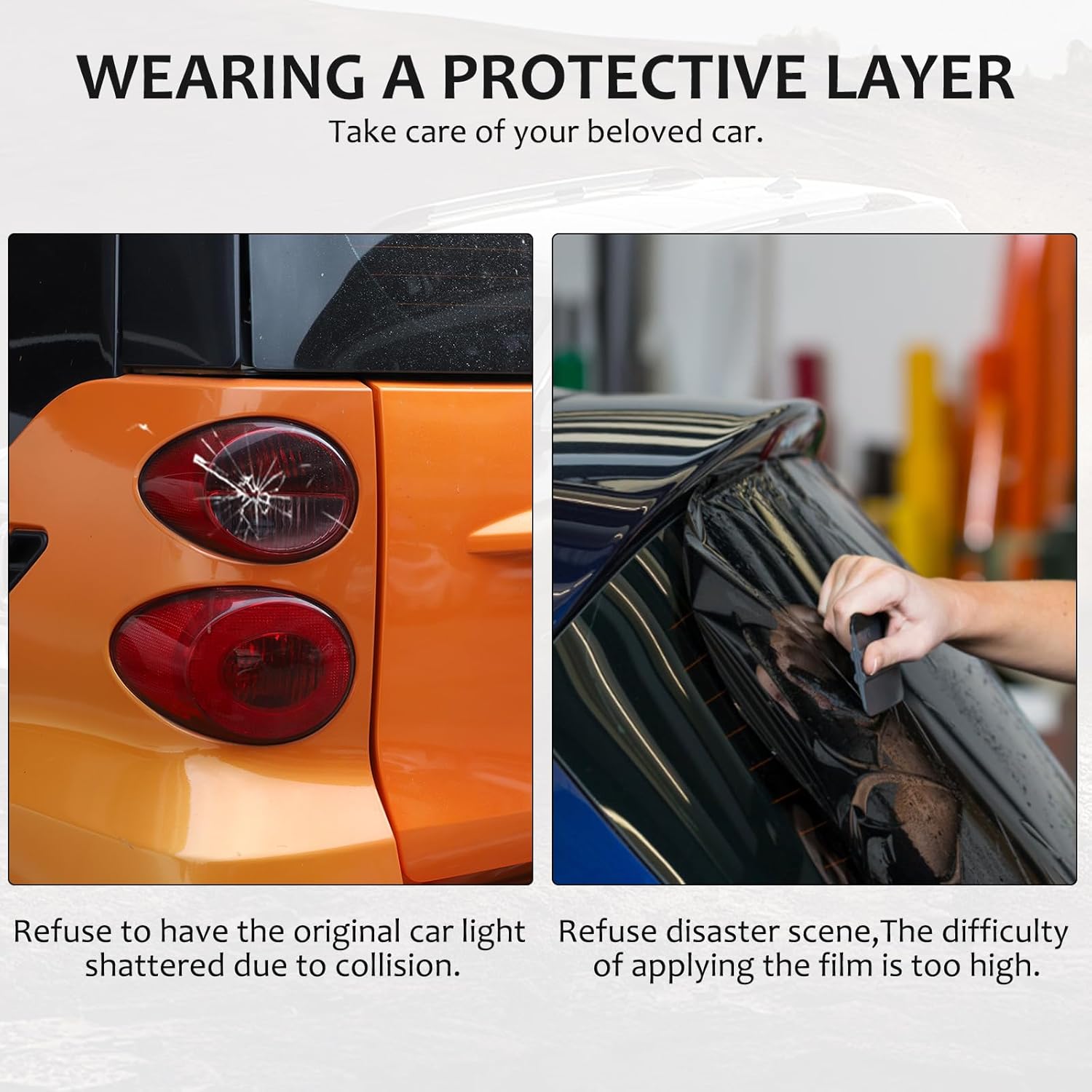 Car Tail Light Smoked Cover Compatible with Mercedes Benz Smart 451 Fortwo 2009 2010-2014 2015 Tail Light Lamp Cover Protection Cover Trim Frame Bezels Decoration Accessories