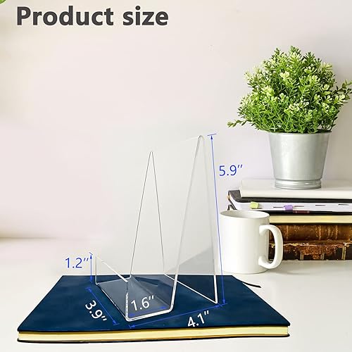 Miniatura 9 de Soporte acrílico de 6 x 4 pulgadas para exhibir libros, fotos, cuadernos, CD, obras de arte, etc. (grande) (10)