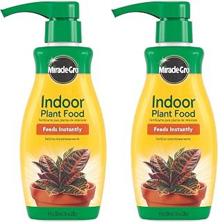Miracle-Gro Indoor Plant Food Liquid Fertilizer for Houseplants, Snake Plants, Peace Lilies, Herbs & More - 8oz 2-Pack