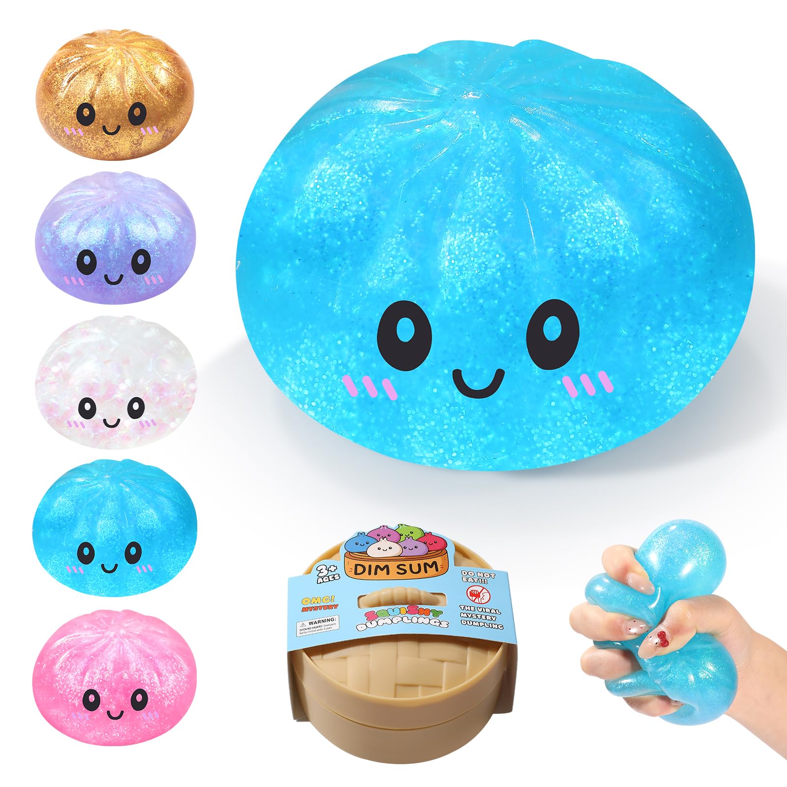 Photo 1 of Flbjmo Glitter Squishy Fidget Toy, Golden