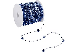 Luminous Blue Beaded Garland for Christmas Tree