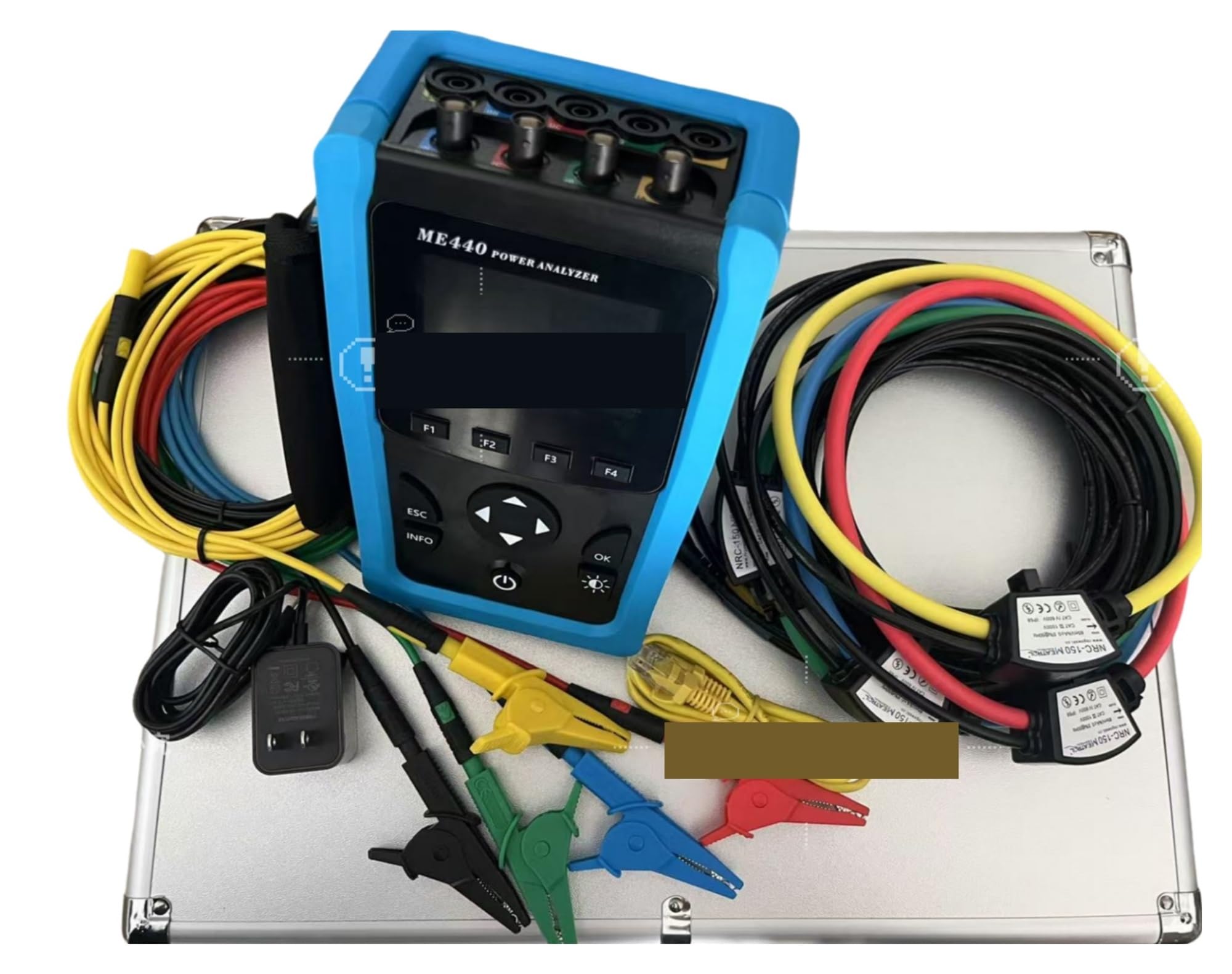 LNHHG Power Quality Analyzer ME440 Power Quality Analyzer Handheld Grid Testing Instrument: Voltage, Current, Three-Phase(Host 150mm coil 20 3KA)