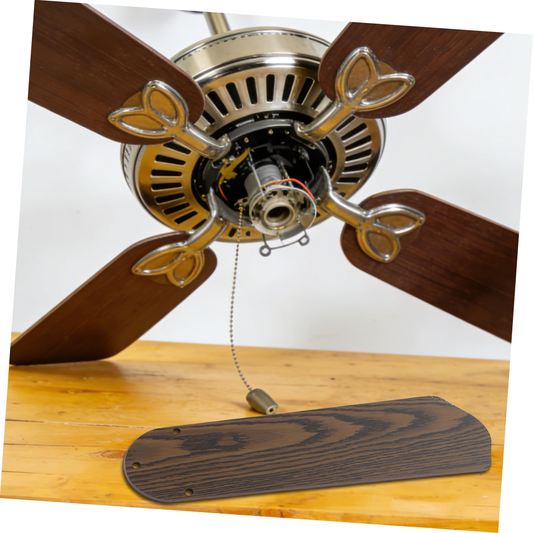 5 Pale di Ricambio Foro da 8 Mm 16,54 Pollici Sostituzione Singola o Set per Ventilatore a Soffitto in Legno Doppia Faccia per Interni ed Esterni, Patio e Veranda