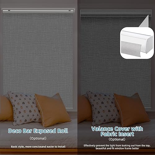 Miniatura 7 de SmartWings Persianas inteligentes motorizadas con control remoto, persiana enrollable opaca automática que funciona con hilo Alexa Homekit Google