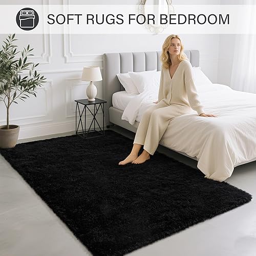 Vista 272 de BENRON Alfombras suaves para dormitorio, 2 x 6, lavables para pasillo, entrada, cocina, dormitorio, alfombra mullida para decoración de habitación