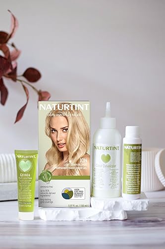 Miniatura 3 de Naturtint 10N - Tinte permanente para el cabello rubio amanecer claro (paquete de 6), sin amoníaco, vegano, libre de crueldad, hasta el 100% de
