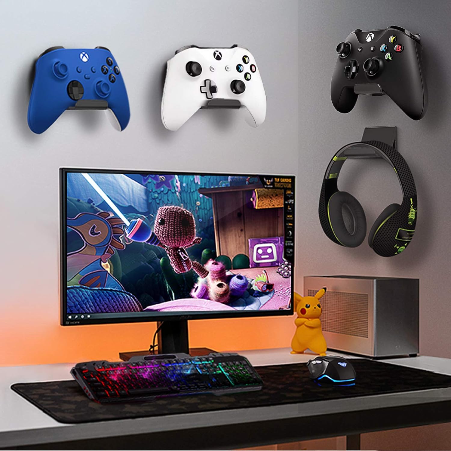 6amLifestyle 5 in 1 USB Charger Cable for Nintendo DS Lite/Wii U/3DS & 4 Pack Controller Holder Stand Built in Anti-Slip Pads : Video Games