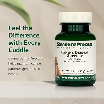 Standard Process Canine Dermal Support, 30 g | Skin and Adrenal Gland Supplement, Comprehensive Skin Health Supplement for Dogs, Daily Immune and Liver Support Powder