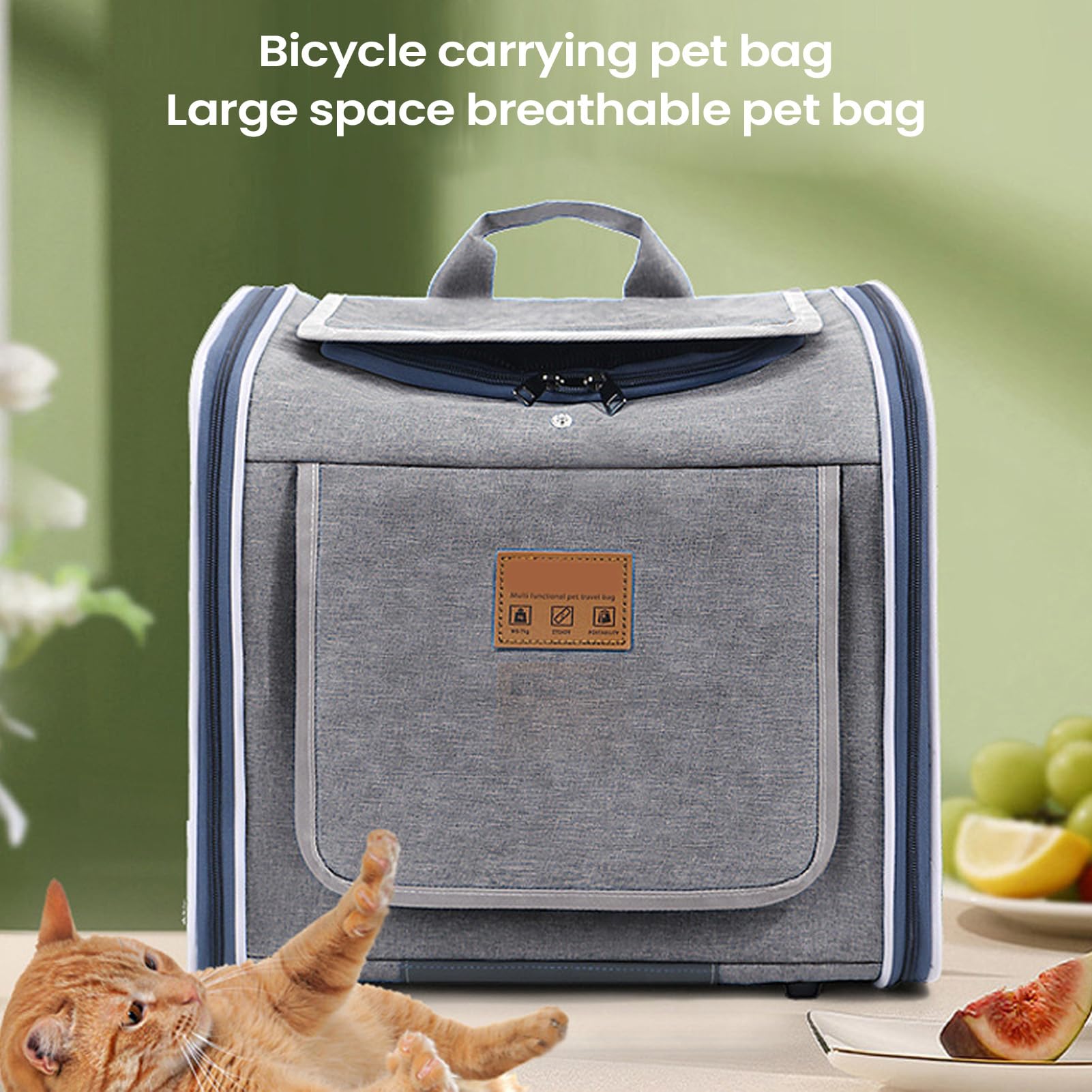 Cesta Para Perro De Bicicleta Portabicicleta Para Mascotas En El Manillar | Mochila Elevadora Para Mascotas En Bicicleta Para Paseos Senderismo Compras Entornos Urbanos Y Naturales Viajes Y