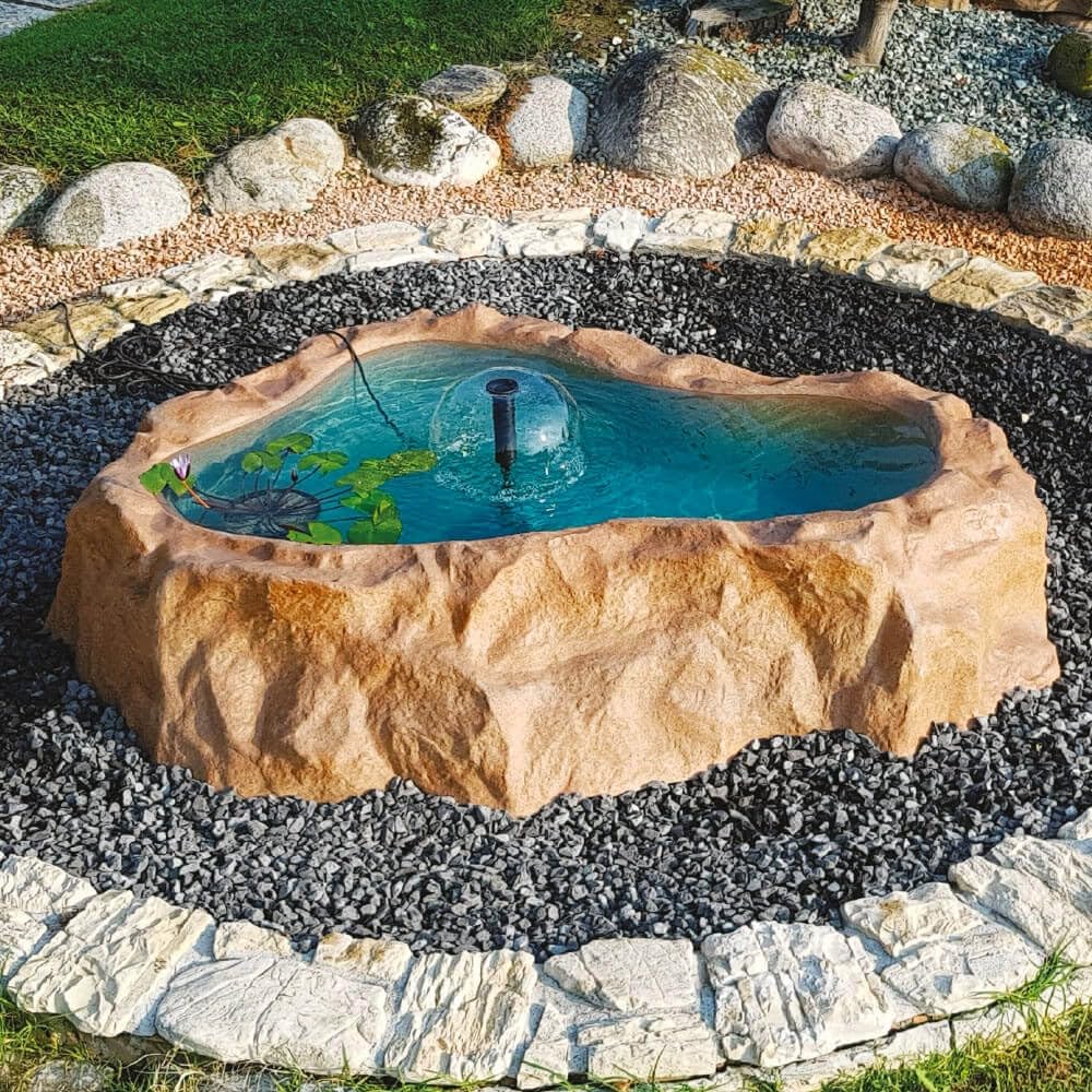 Giordanoshop Laghetto Artificiale Roccia Fuori Terra 190x140x40 cm 270 Litri