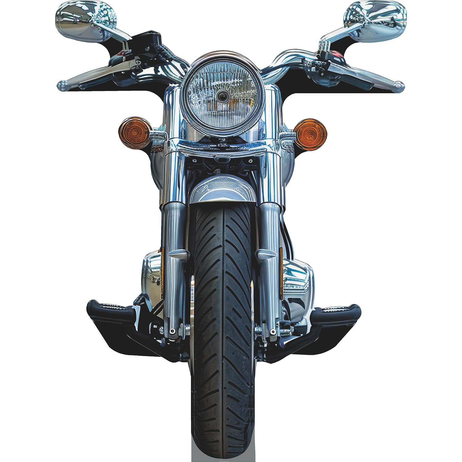 SS11124 Motorcycle Bike Biker Stand in Cardboard Cutout Standee Standup