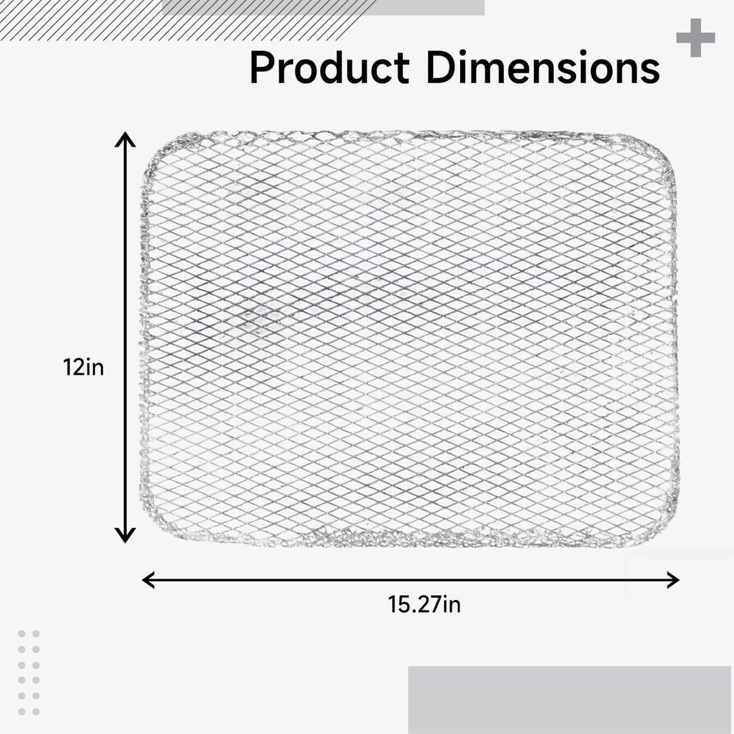 10 Pcs Non-Stick Grill Toppers, 16 X 12 In, Disposable Aluminum Bbq Grates, Mesh Design, Prevents Food Falling, Bbq Grill Liners, Easy To Clean