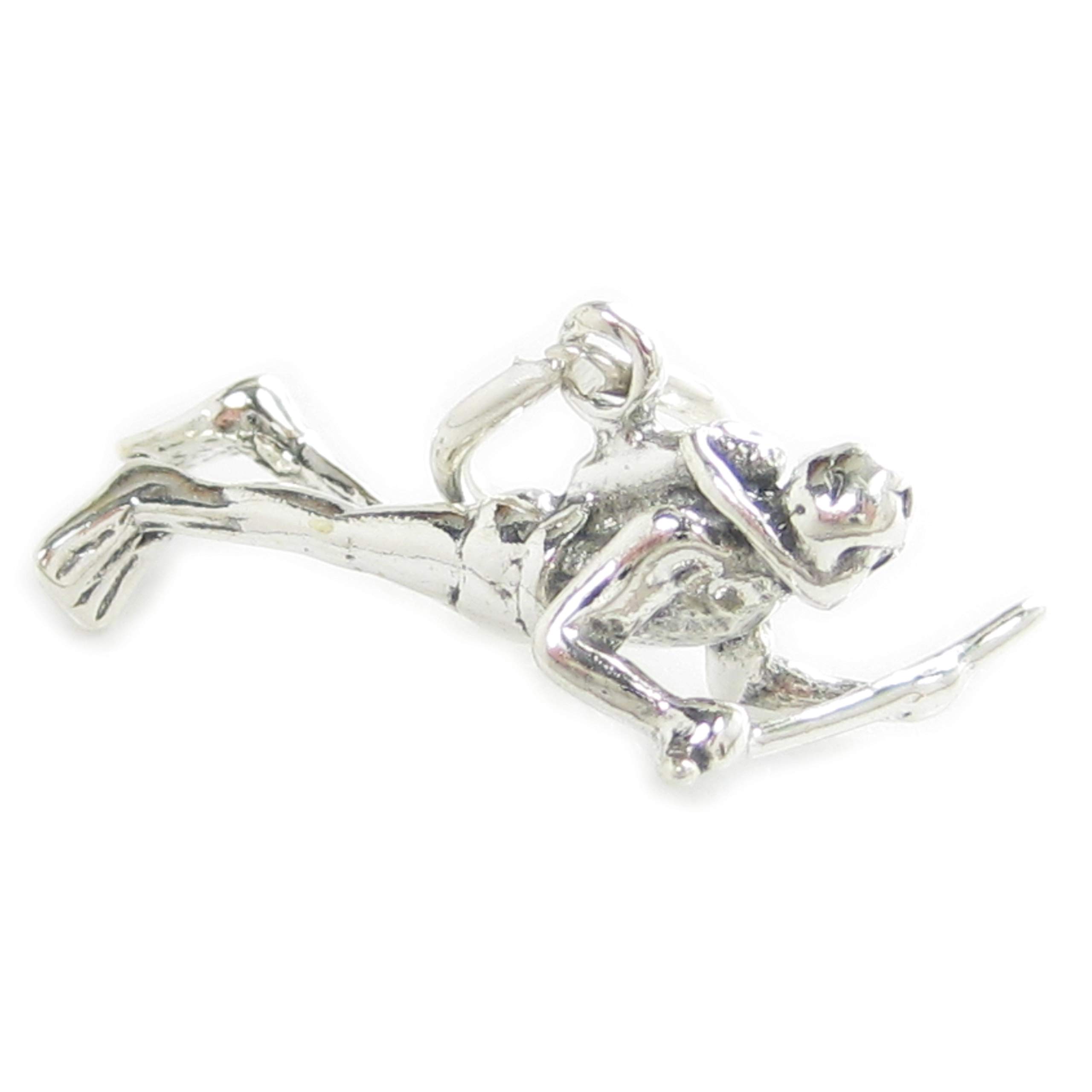 Scuba Diver sterling silver charm .925 x 1 Diving and Sub Aqua charms