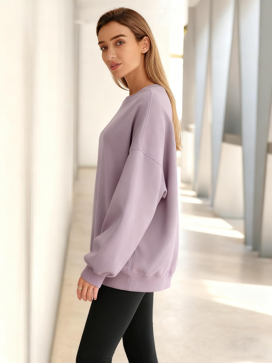 MAGICMK Womens Oversized Sweatshirts Colourful plus Size Fall Long Sleeve Sweaters tops - Image 3